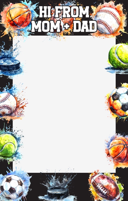 SPORTS BALL FUN FROM MOM & DAD NOTEPAD